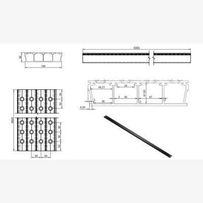 image_Reprise de plan sous autocad ou autre / profilé en aluminium