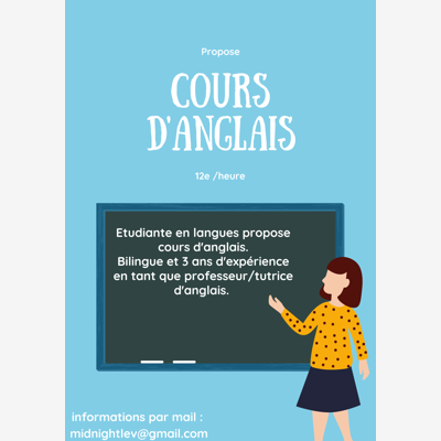 image_Etudiante propose cours d'anglais