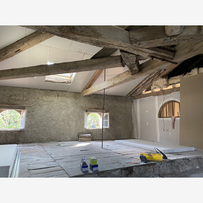 image_Pose de panneau osb sur plancher ancien