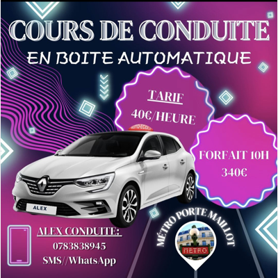 image_Moniteur auto-école Indépendant . Cours de conduite en boite automatique