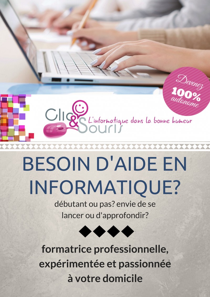 Cours (formation) informatique senior et débutant à votre domicile