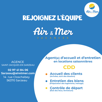 image_Recherche Agent(e) d'accueil et d'entretien en locations saisonnières